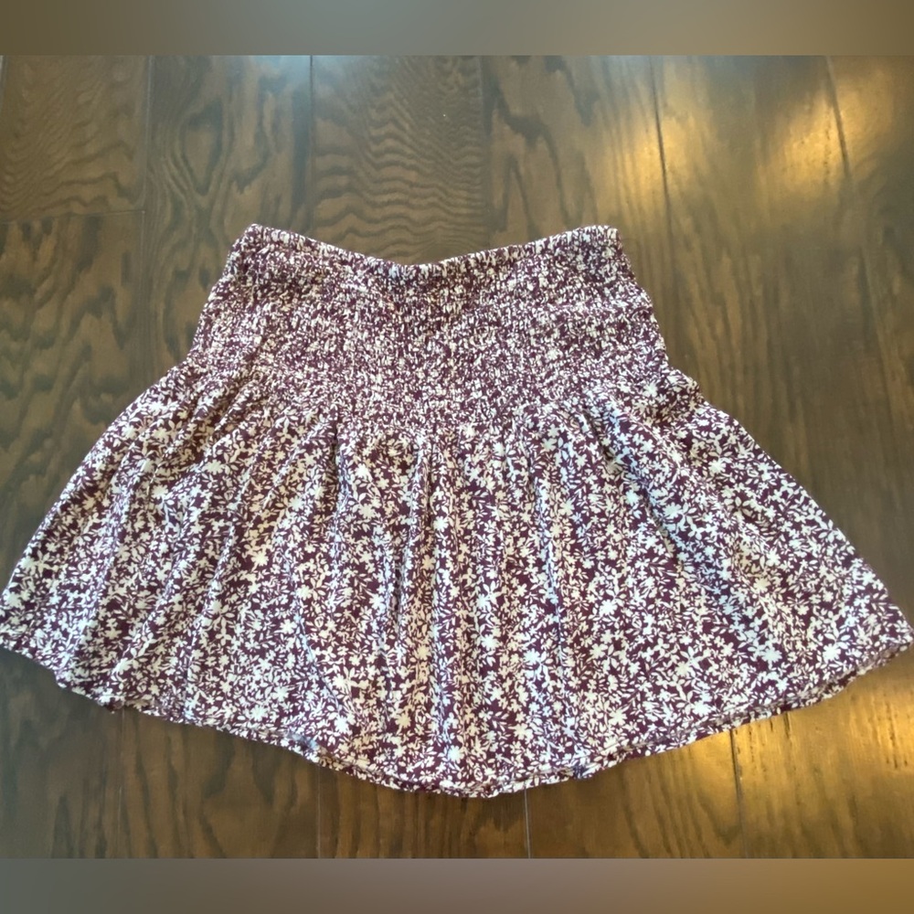 Mango Girls Cranberry Print Skirt